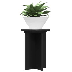 Support de Plante 2 pcs Noir Ø29,5 x 40 cm Bois d'ingénierie 638242638242