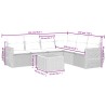 Salon de jardin avec coussins 7 pcs gris résine tressée 638244638244