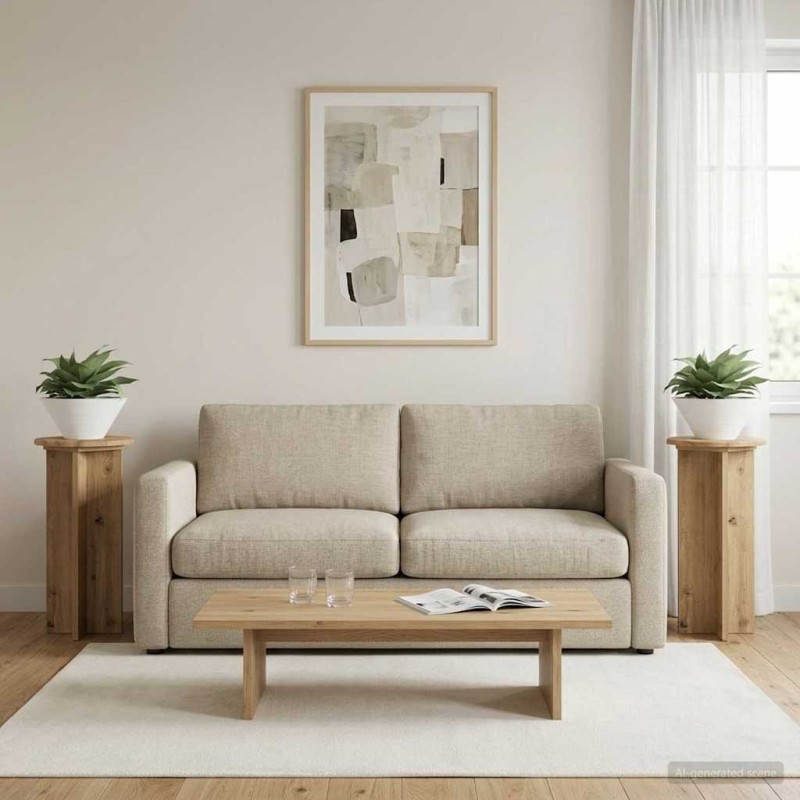 Support de Plante 2 pc Chêne artisanal 29,5 x 29,5 x 60 cm 638245638245
