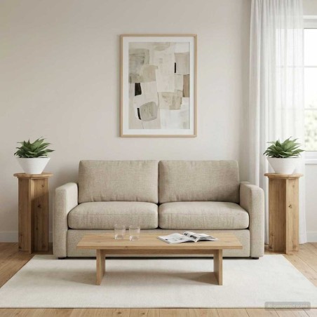 Support de Plante 2 pc Chêne artisanal 29,5 x 29,5 x 60 cm 638245638245