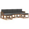 Ensemble de canapés d'extérieur 6 pcs Naturel et Anthracite 638250638250