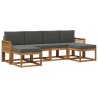 Ensemble de canapés d'extérieur 6 pcs Naturel et Anthracite 638264638264