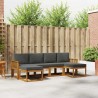 Ensemble de canapés d'extérieur 6 pcs Naturel et Anthracite 638265638265