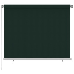 Store roulant d'extérieur 185 (l) x 140 (H) cm vert foncé HDPE 638270638270