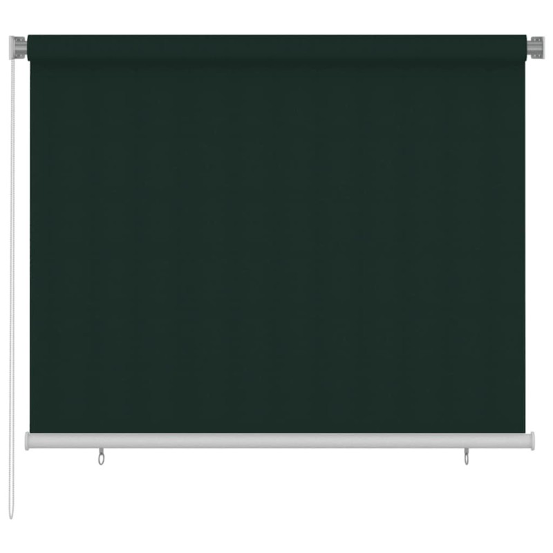 Store roulant d'extérieur 185 (l) x 140 (H) cm vert foncé HDPE 638270638270