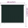Store roulant d'extérieur 185 (l) x 140 (H) cm vert foncé HDPE 638270638270
