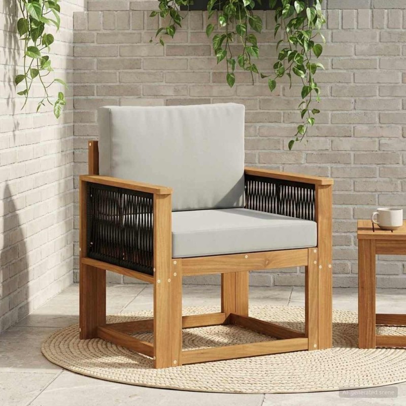 Sofa de milieu extérieur Bois d'Acacia Massif Naturel 638271638271