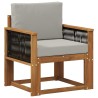 Sofa de milieu extérieur Bois d'Acacia Massif Naturel 638271638271