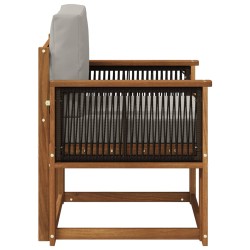 Sofa de milieu extérieur Bois d'Acacia Massif Naturel 638271638271