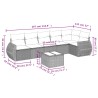 Salon de jardin avec coussins 7 pcs marron résine tressée 638273638273