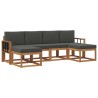 Ensemble de canapés d'extérieur 6 pcs Naturel et Anthracite 638275638275