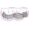Salon de jardin avec coussins 7 pcs marron résine tressée 638287638287