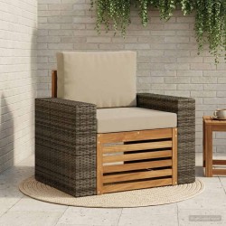 Sofa de milieu extérieur Bois d'Acacia Massif Naturel 638289638289