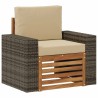 Sofa de milieu extérieur Bois d'Acacia Massif Naturel 638289638289