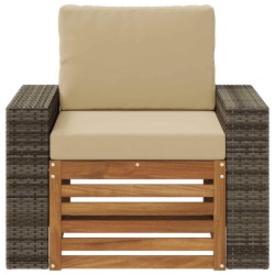 Sofa de milieu extérieur Bois d'Acacia Massif Naturel 638289638289
