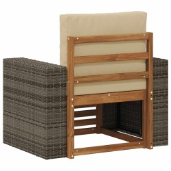Sofa de milieu extérieur Bois d'Acacia Massif Naturel 638289638289