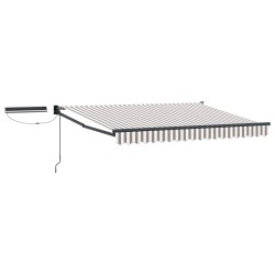 Auvent rétractable électrique Gris clair et blanc 638290638290
