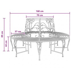 Banc d'Arbre 8-Nombre de places Ø 160 x 89 cm Acier 638297638297