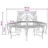 Banc d'Arbre 8-Nombre de places Ø 160 x 89 cm Acier 638297638297