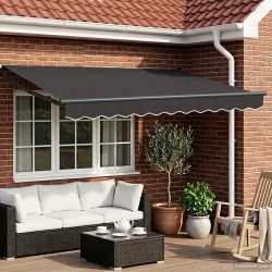 Auvent rétractable électrique Anthracite 3 x 2,5 m 638305638305