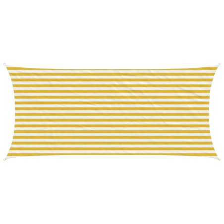 Voile d'ombre Jaune et blanc 2 x 5 m HDPE 638307638307