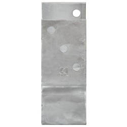 Ancrages de clôture lot de 12 argentés 10 x 6 x 15 cm acier galvanisé 638308638308