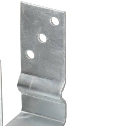 Ancrages de clôture lot de 12 argentés 10 x 6 x 15 cm acier galvanisé 638308638308