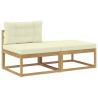 2 Pièce Pouf d'Extérieur Polyester Blanc 638312638312
