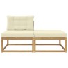 2 Pièce Pouf d'Extérieur Polyester Blanc 638312638312