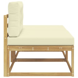 2 Pièce Pouf d'Extérieur Polyester Blanc 638312638312
