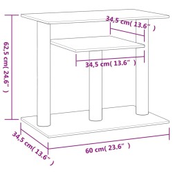 Arbres à chat avec plates-formes gris foncé 62,5 cm 638316638316