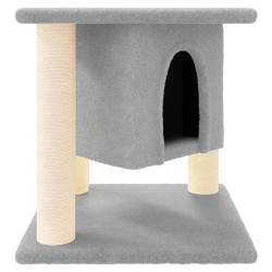Arbre à chat avec griffoirs en sisal Gris clair 37 cm 638318638318