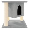 Arbre à chat avec griffoirs en sisal Gris clair 37 cm 638318638318