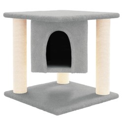 Arbre à chat avec griffoirs en sisal Gris clair 37 cm 638318638318