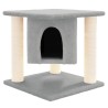 Arbre à chat avec griffoirs en sisal Gris clair 37 cm 638318638318