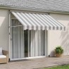 Auvent rétractable manuel Anthracite et blanc 200 cm 638319638319