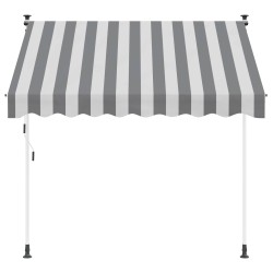 Auvent rétractable manuel Anthracite et blanc 200 cm 638319638319