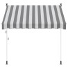 Auvent rétractable manuel Anthracite et blanc 200 cm 638319638319