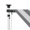Auvent rétractable manuel Anthracite et blanc 200 cm 638319638319