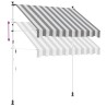 Auvent rétractable manuel Anthracite et blanc 200 cm 638319638319