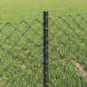 Clôture grillagée avec poteau 10 x 0,4 m Acier recouvert de PVC 638324638324
