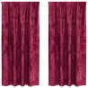 Rideaux en velours 2 pcs Rouge bordeaux 175 x 140 cm Velours 638327638327