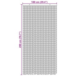 Rideau de porte anti-insectes multicolore 100 x 200 cm Bambou 638328638328