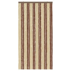 Rideau anti-insectes en chenille Marron et beige 100 x 200 cm 638333638333
