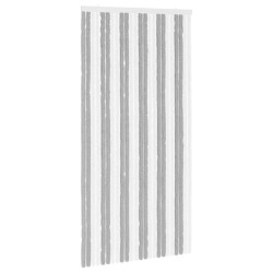 Rideau anti-insectes en chenille Gris et blanc 100 x 200 cm 638335638335