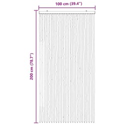 Rideau anti-insectes en chenille Gris et blanc 100 x 200 cm 638335638335