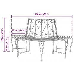 Banc d'Arbre 4-Nombre de places 160 x 80 x 89 cm Acier 638337638337