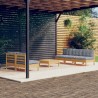 Salon de jardin 6 pcs avec coussins gris bois de pin 638338638338