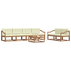 Ensemble de canapés d'extérieur 7 pcs Naturel et Crème 638340638340