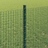 Clôture en fil soudé avec poteaux 25 x 0,8 m Vert Maille 638341638341